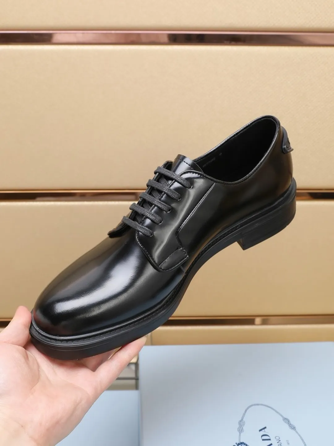 P640💰🔥《PRADA》👏Latest • High-end top brand luxury ~ purchasing agency, top quality. New fashionable business men's shoes🔜The uppers are made of original open-edge beaded cowhide➕cowhide·lining, with fine workmanship. The original stylish and soft combination wear-resistant and non-slip outsole is light and comfortable on the feet. The real thing looks better in real life. Size: 38/45